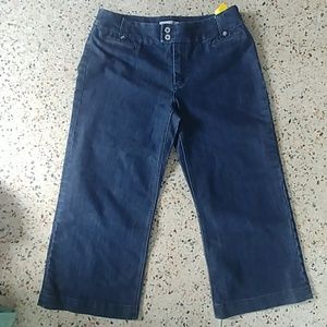 !3193 Chico's Platinum Cropped Jeans, Size 3 Tall